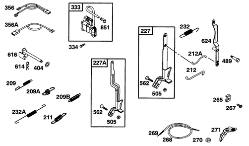 Electrical Diagram and Parts List for 19A402-0699-XX  Briggs and Stratton Engine